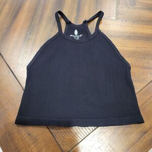 Free People Happiness Runs M/L Black Tank